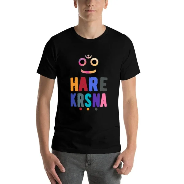 Hare Krishna Retro Jagannath T-Shirt | Vintage Spiritual Graphic Tee | Oversized Unisex Summer Shirt for Devotees Festival Wear - Image 4