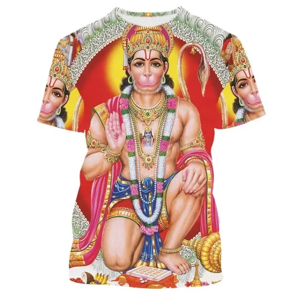 3D Hindu God T-Shirt - Vintage Graphic Tee for Men (Shiva, Ganesha, Hanuman) - Image 6