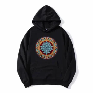 Sri Yantra Mandala Hoodie - Spiritual Yoga Meditation Sweatshirt for Men & Women