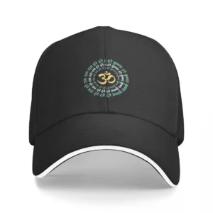 Hare Krishna Om Mantra Baseball Cap - Unisex Spiritual Hinduism Hat