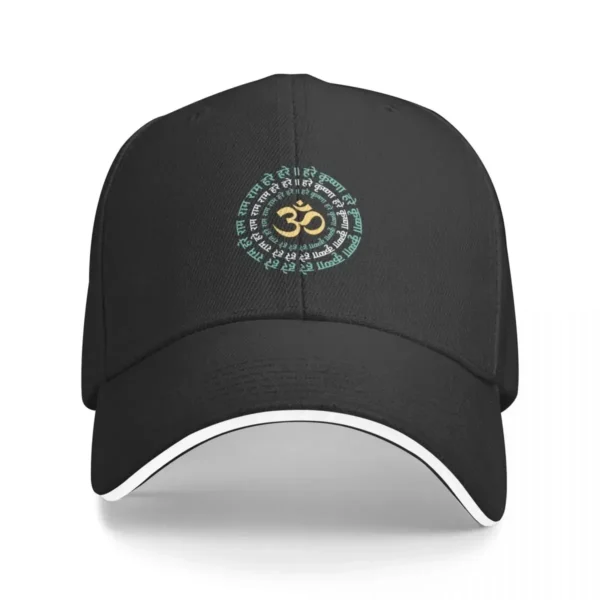 Hare Krishna Om Mantra Baseball Cap - Unisex Spiritual Hinduism Hat