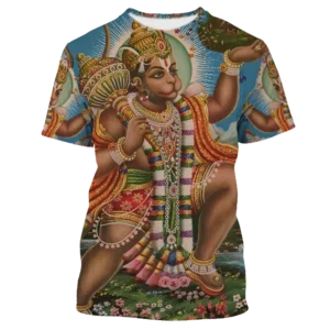 3D Hindu God T-Shirt - Vintage Graphic Tee for Men (Shiva, Ganesha, Hanuman)