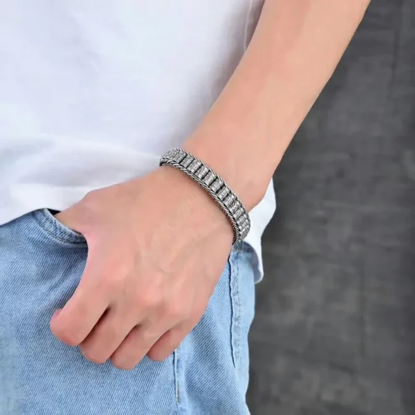 Handmade Creative Lucky Buddhist Scripture Bracelets Men Turn Beads Retro Six-character Mantra Jewelry - Image 6