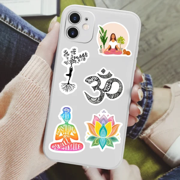 Yoga Stickers Meditation OM Buddha DIY Hobby Toy Gift Waterproof Decal for Scrapbook Phone Luggage Laptop Bottles Decorative - Image 4