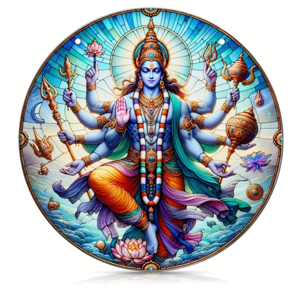 Vishnu Wall Hanging – Hindu Sun Catcher Religious Acrylic Decor - Image 6