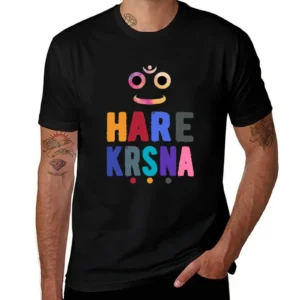 Hare Krishna Retro Jagannath T-Shirt | Vintage Spiritual Graphic Tee | Oversized Unisex Summer Shirt for Devotees Festival Wear