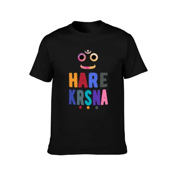 Hare Krishna Retro Jagannath T-Shirt | Vintage Spiritual Graphic Tee | Oversized Unisex Summer Shirt for Devotees Festival Wear - Image 2