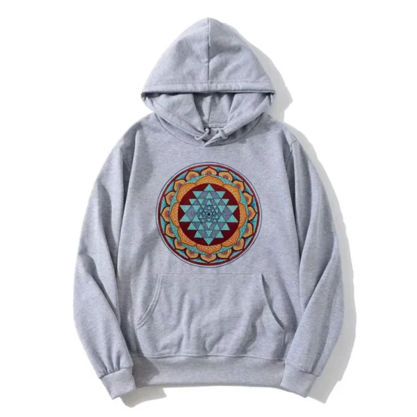 Sri Yantra Mandala Hoodie - Spiritual Yoga Meditation Sweatshirt for Men & Women - Image 2